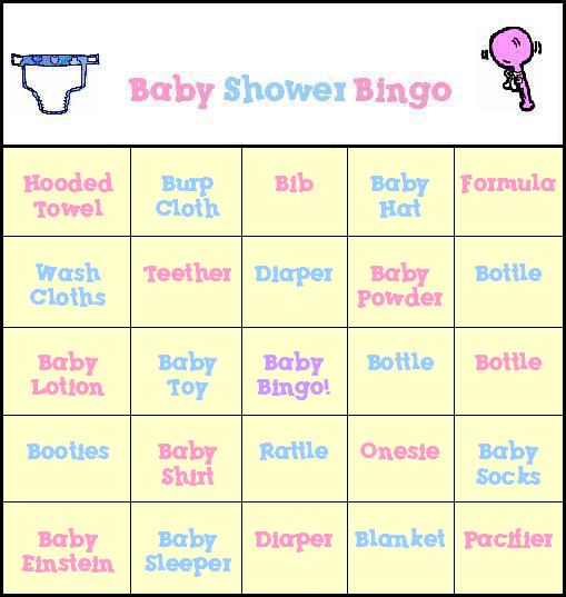 40 Free Printable Baby Shower Bingo Cards