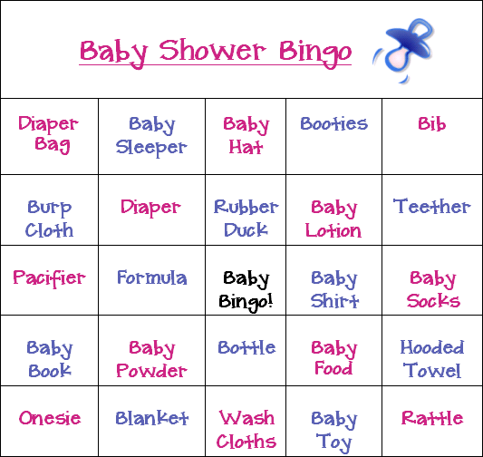 Onvermijdelijk valuta Uitstekend All new baby shower bingo game!