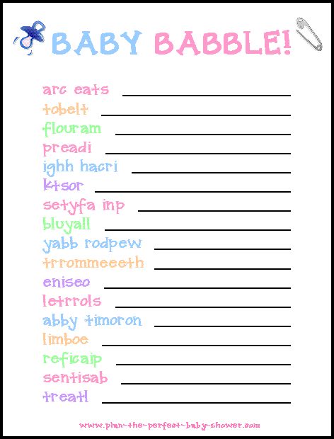 Baby Shower Game Template / Mommy Or Daddy Baby Shower Game Printable