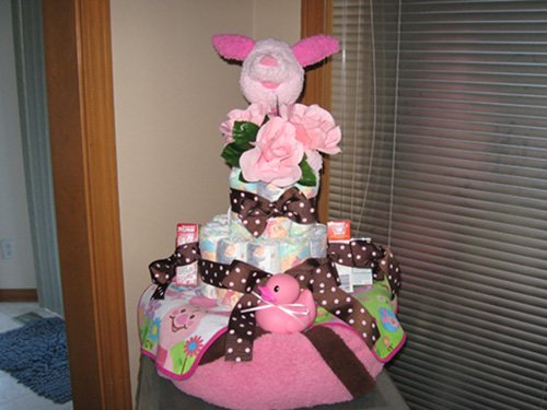 Piglet diaper cake