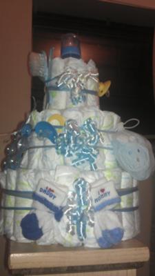 baby boy diaper cake