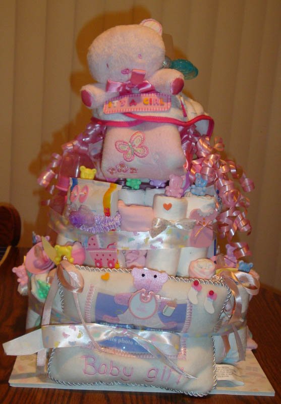 Baby Girl Diaper Cake