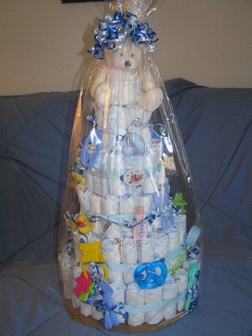 teddy bear diaper cake