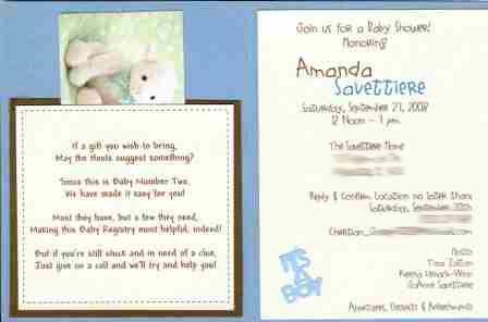 Baby Footprint invitation