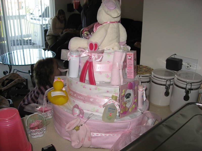 Pink & Girly Diaper Cake